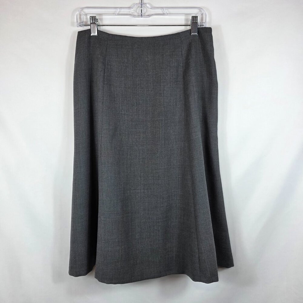 Vintage Kasper Wool Blend Skirt Suit Size 8 Gray & Yellow Plaid Jacket Gray Skir - Picture 11 of 15